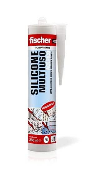 SILICONE ACETICO SAS TRASPARENTE - 280 ml - FISCHER 9362
