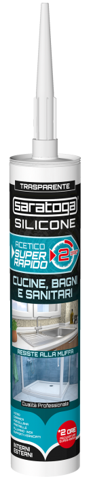 SILICONE ACETICO SUPER RAPIDO TRASPARENTE 280ml - SARATOGA