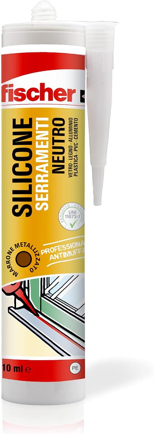 SILICONE SIGILLANTE SNF - MARRONE METALLIZZATO - 310 ml - FISCHER 71319