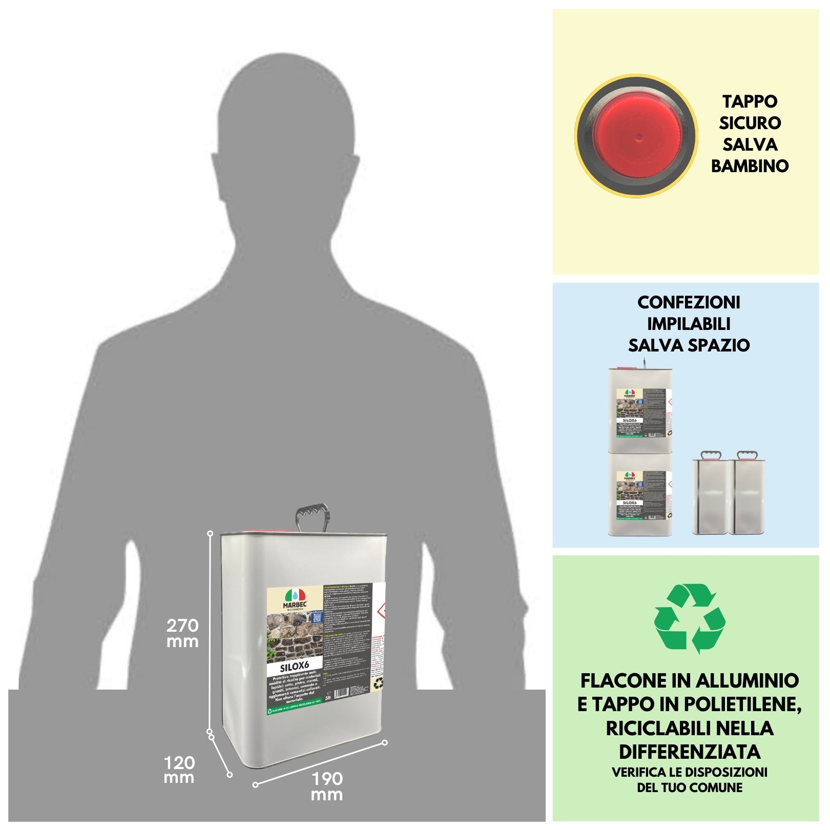 Protettivo idrorepellente SILOX 6   5LTx4Pz