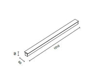SIMBA APPLIQUE LED DOPPIA EMISSIONE  L.100CM IP54 ANTRACITE 4000K 1100LM 20W