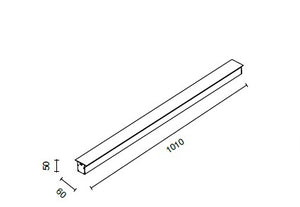 SIMBA APPLIQUE LED DOPPIA EMISSIONE  L.100CM IP54 ANTRACITE 4000K 1100LM 20W