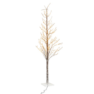 Gemini - Albero di Natale Spoglio Innevato H150 cm con 186 Luci LED