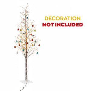 Gemini - Albero di Natale Spoglio Innevato H150 cm con 186 Luci LED