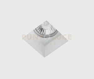 SIRIS faretto da Incasso 1 Luce in gesso bianco attacco GU10 9x9cm