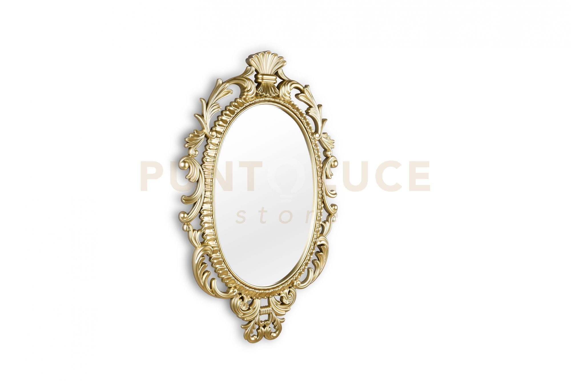 TRIXI SPECCHIO CLASSICO DA PARETE CON CORNICE DECORATA NERA ORO CON GANCI X INSTALLAZIONE ORIZZONTALE E VERTICALE 44,5CM