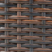 Set Tavolino Sedie da Esterno e Giardino in Rattan Marrone e Beige