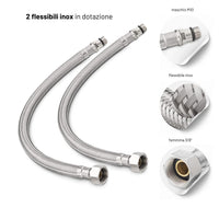 Miscelatore monoforo ottone per lavello cucina maiorca erogazione orientabile *** finitura- cromo lucido, confezione 1