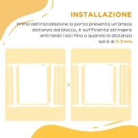 Cancellino per Cani Estensibile a Pressione con Chiusura Automatica, in Acciaio e ABS, 75-103x76 cm, Nero