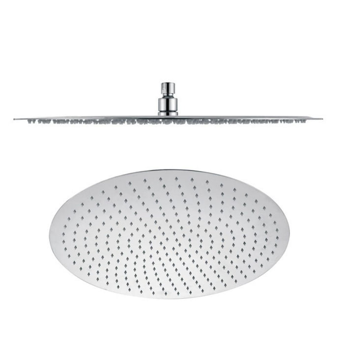 Soffione doccia tondo acciaio inox 2 mm spessore effetto pioggia varie misure bagno *** misure diam. 500x2 mm 288 uge...