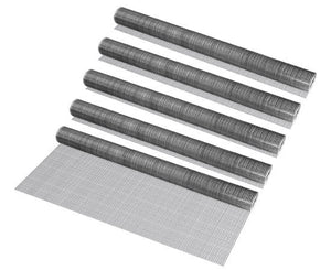 Rete in filo di acciaio zincato 100 cm x 5 m grigio argento 5 rotoli 03_0007160