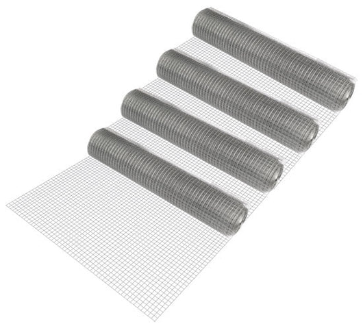 Rete in filo di acciaio zincato 100 cm x 25 m grigia 4 rotoli 03_0007158