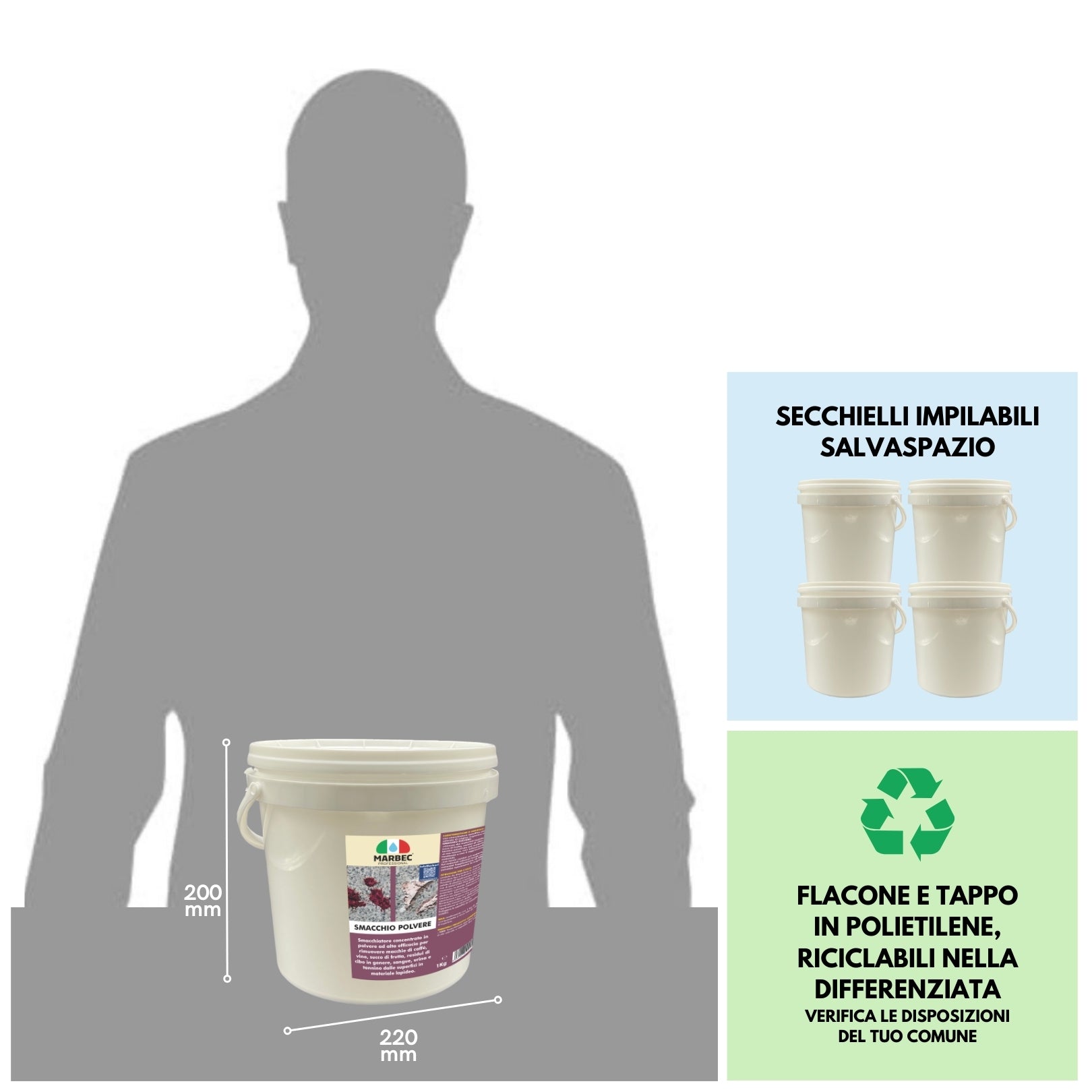 Come togliere le macchie di vino, caffè SMACCHIO POLVERE   1KGx4Pz