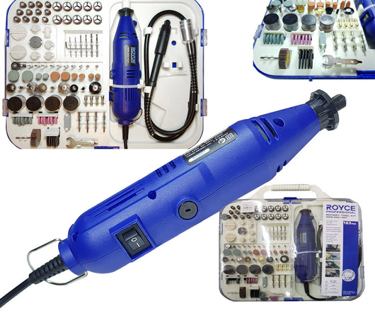 SMERIGLIATRICE MINI TRAPANO FRESA DRIMMEL DI PRECISIONE 330W 163 ACCESSORI M