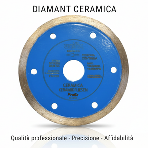 Disco diamantato ceramica per taglio preciso di piastrelle Ø 115 x 1.6 mm