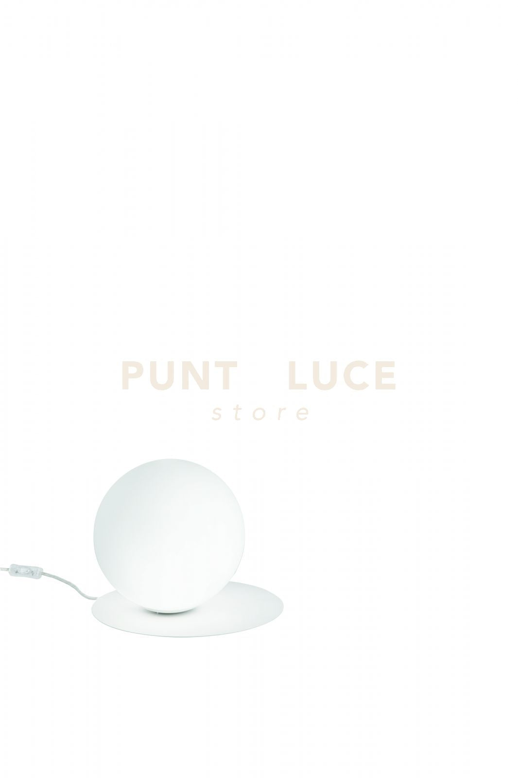 SNAIL LUMETTO BIANCO CON SFERA OPALE BIANCA 1 LUCE ATTACCO G9 D.22CM