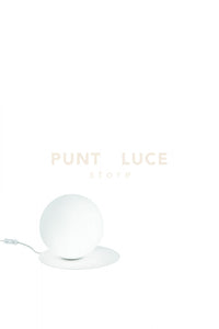 SNAIL LUMETTO BIANCO CON SFERA OPALE BIANCA 1 LUCE ATTACCO G9 D.22CM