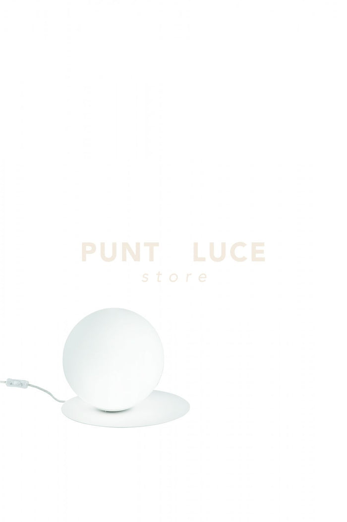 SNAIL LUMETTO BIANCO CON SFERA OPALE BIANCA 1 LUCE ATTACCO G9 D.22CM