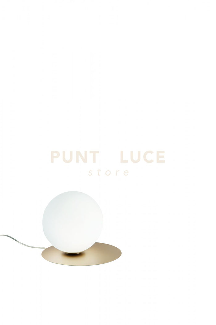 SNAIL  LUMETTO ORO CON SFERA OPALE BIANCA 1 LUCE ATTACCO G9 D.22CM