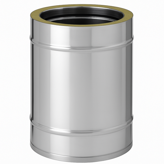 Elemento lineare doppia parete Ø 250/300 mm sp. 0,5 mm h. 500 mm canna fumaria