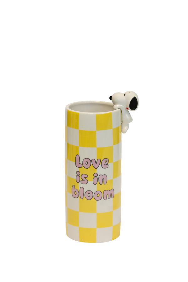 Vaso in ceramica con decorazione Peanuts Yellow