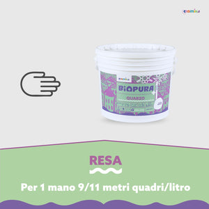 Pittura quarzo antialga interni esterni finitura opaca linea biopura cromika *** formato 2.5 lt, confezione 1