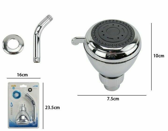 SOFFIONE DOCCIA A MURO DOCCETTA FISSA EFFETTO PIOGGIA A GETTI BRACCIO 15CM 59233