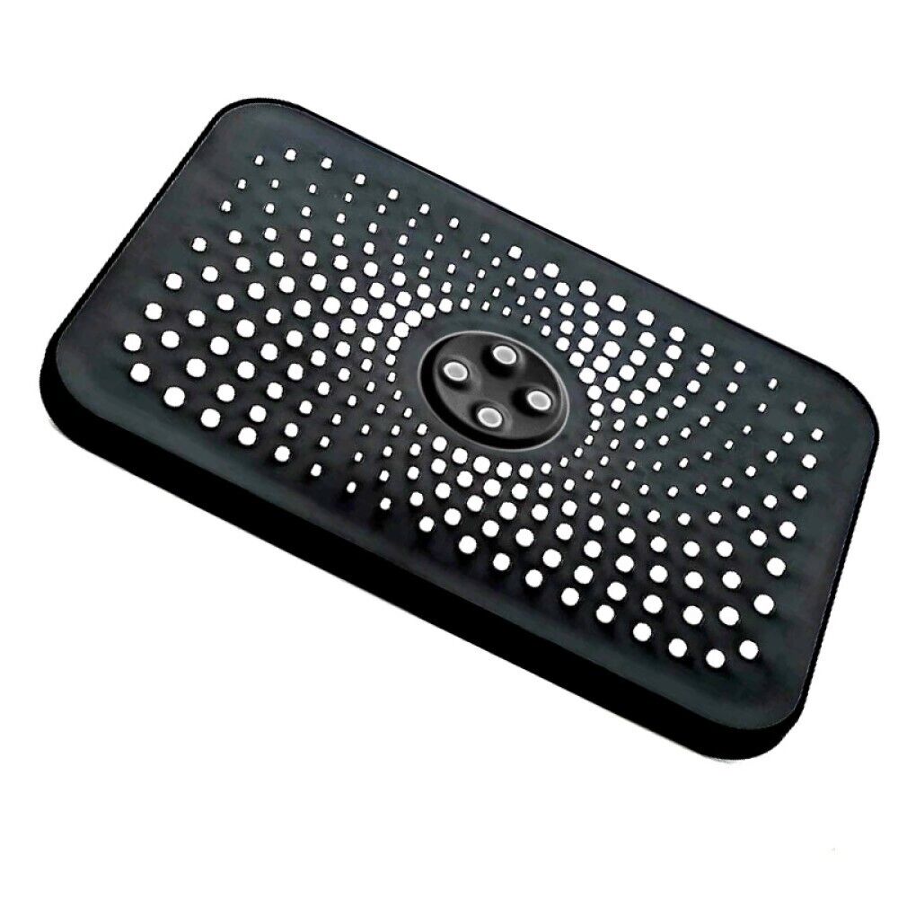 SOFFIONE DOCCIA RETTANGONGOLARE EFFETTO PIOGGIA 19 x 25.8cm NERO OPACACO 87127