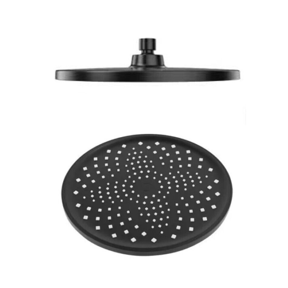 SOFFIONE DOCCIA TONDO MISCELATORE EFFETTO PIOGGIA 22,5 X 22,5 NERO OPACO  87131