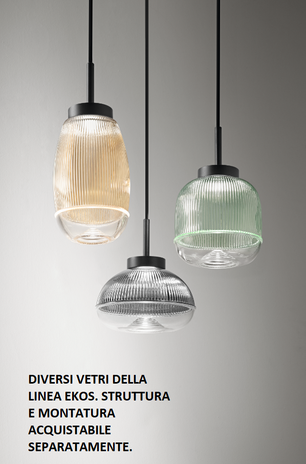 SOLO VETRO VERDE EKOS 2 D.15CM H.16,2CM BASE ACQUISTABILE SEPARATAMENTE