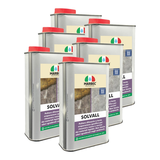 Pulitore sfilmante per materiali lapidei SOLVALL   1LTx6Pz