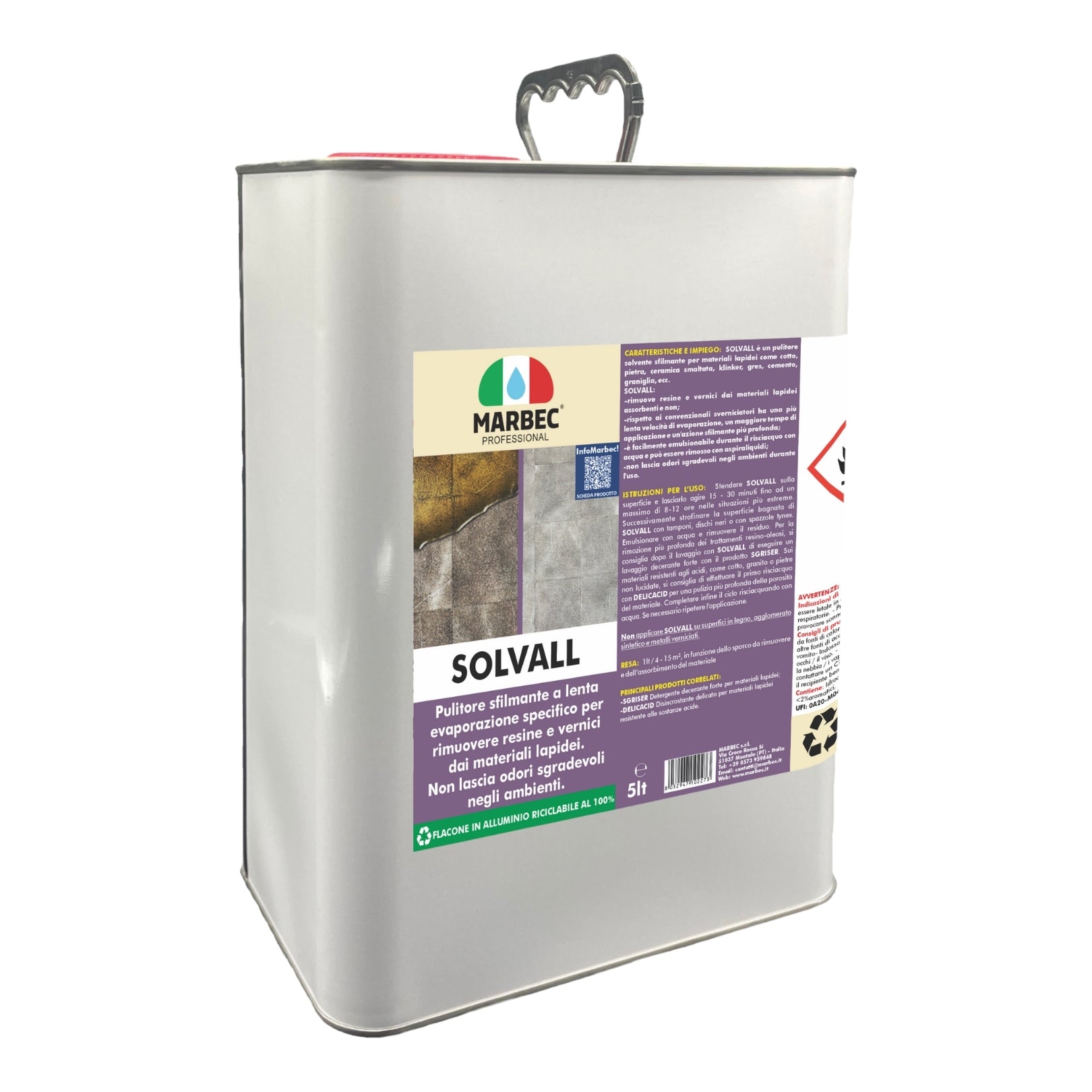 Pulitore sfilmante per materiali lapidei SOLVALL   5LT