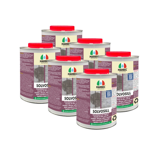 Come togliere le macchie di olio, cere e siliconi SOLVOSILL   1KGx6Pz