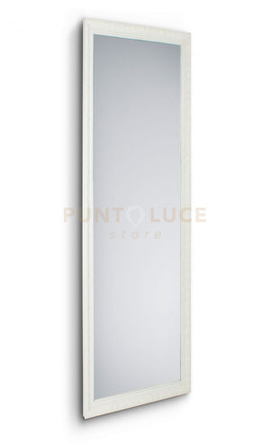 TANJA SPECCHIO DA PARETE CON CORNICE LAVORATA CON GANCI X INSTALLAZIONE ORIZZONTALE E VERTICALE 50X150CM BIANCO