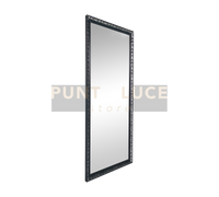 SONJA SPECCHIO DA PARETE CON CORNICE LAVORATA CON GANCI X INSTALLAZIONE ORIZZONTALE E VERTICALE 70X170CM NERO ARGENTO