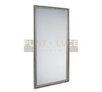 SONJA SPECCHIO DA PARETE CON CORNICE LAVORATA CON GANCI X INSTALLAZIONE ORIZZONTALE E VERTICALE 100X200CM ARGENTO