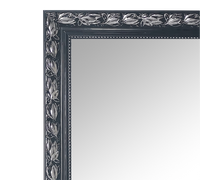 SONJA SPECCHIO DA PARETE CON CORNICE LAVORATA CON GANCI X INSTALLAZIONE ORIZZONTALE E VERTICALE 110X200CM NERO ARGENTO