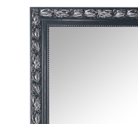 TANJA SPECCHIO DA PARETE CON CORNICE LAVORATA CON GANCI X INSTALLAZIONE ORIZZONTALE E VERTICALE 50X150CM NERO ARGENTO