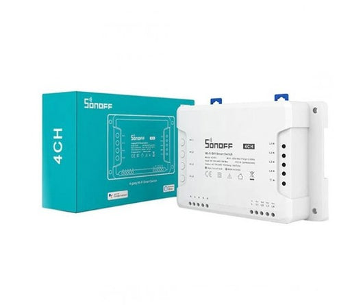 SONOFF 4CHPROR3  Interruttore universale smart switch WiFi controllo 4Ch linee indipendenti con temporizzazione guida DIN