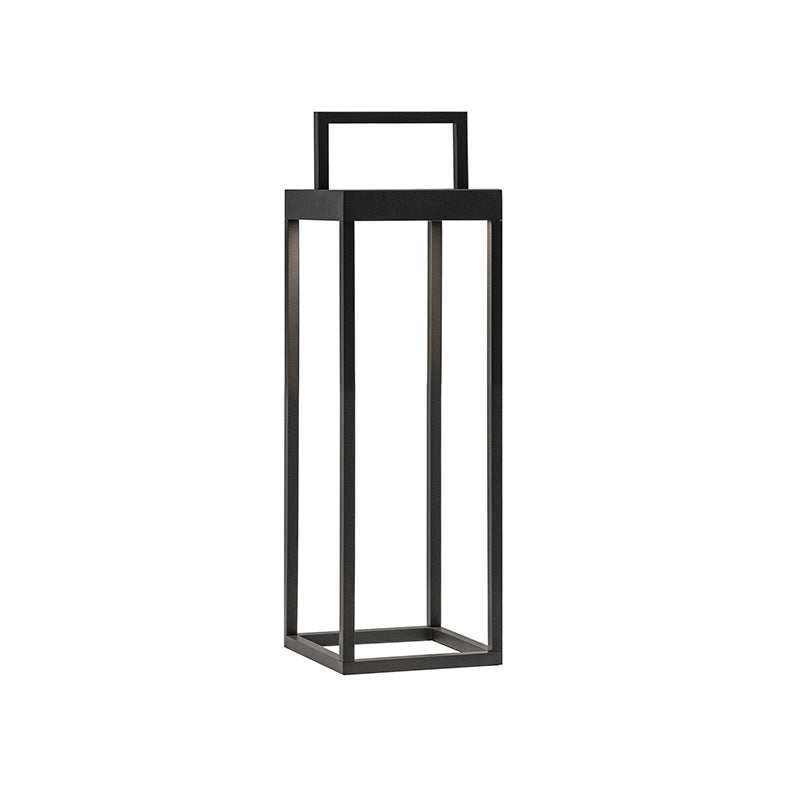 Lanterna Soon solare antracite a led da 2,2w a batteria IP54 h. 32,5cm