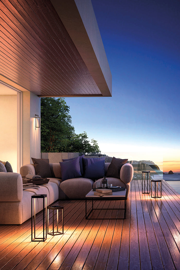 Lanterna Soon solare antracite a led da 2,2w a batteria IP54 h. 32,5cm