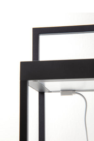 Lanterna Soon solare antracite a led da 2,2w a batteria IP54 h. 32,5cm