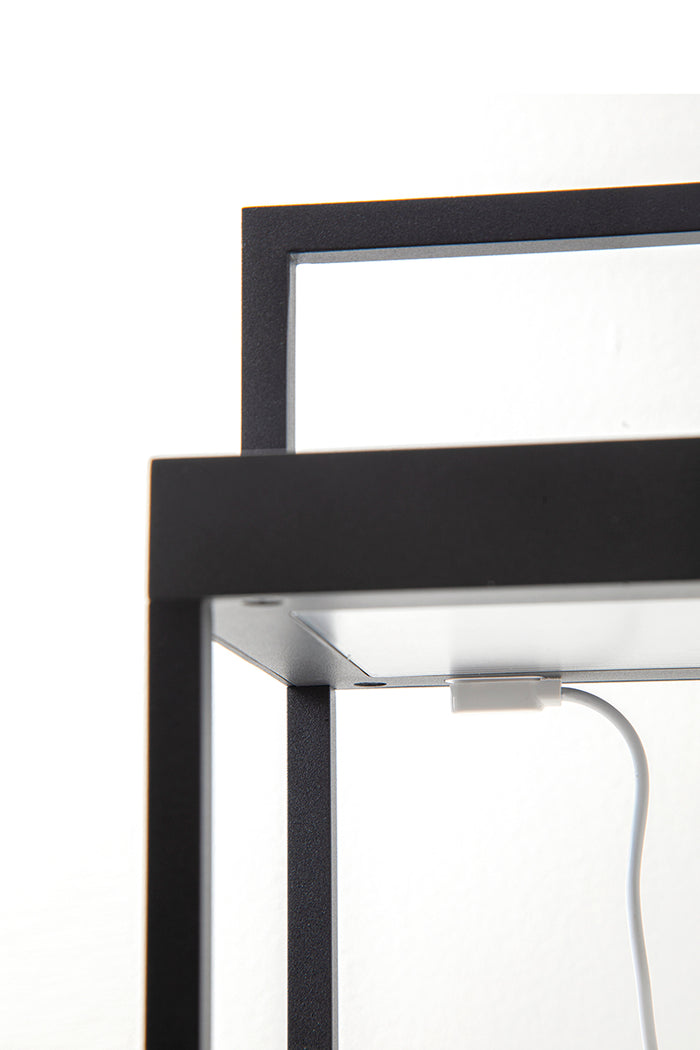 Lanterna Soon solare antracite a led da 2,2w a batteria IP54 h. 32,5cm