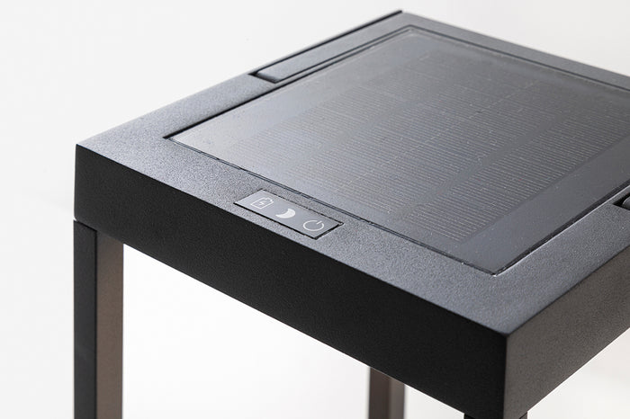 Lanterna Soon solare antracite a led da 2,2w a batteria IP54 h. 52,5cm