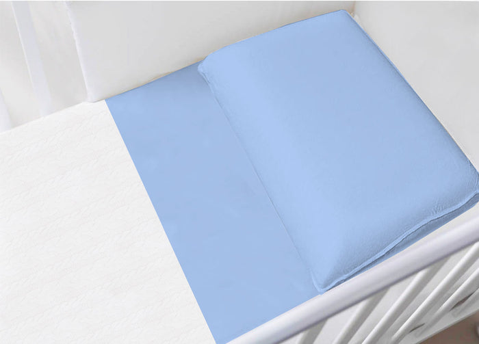 Federa Per Lettino E Culla In Tinta Unita - Lettino - Azzurro