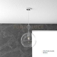 SOSP. BIANCO 1 LUCE GRANDE TRASPARENTE 1155BI-SG-TR