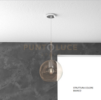 SOSP. BIANCO 1 LUCE MEDIA AMBRA 1155BI-SM-AM