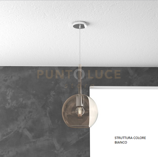 SOSP. BIANCO 1 LUCE MEDIA AMBRA 1155BI-SM-AM