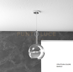 SOSP. BIANCO 1 LUCE MEDIA CROMO 1155BI-SM-CR