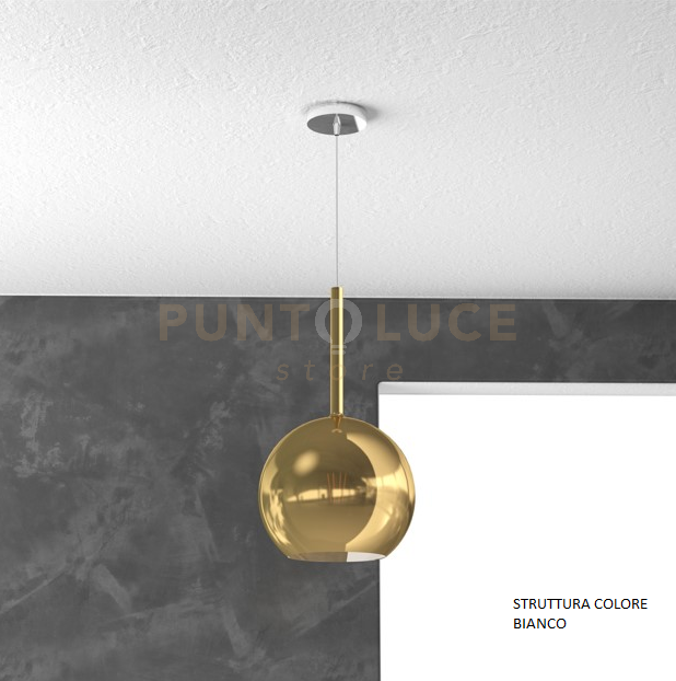 SOSP. BIANCO 1 LUCE MEDIA ORO 1155BI-SM-OR